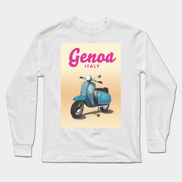 Genoa Italy scooter Long Sleeve T-Shirt by nickemporium1